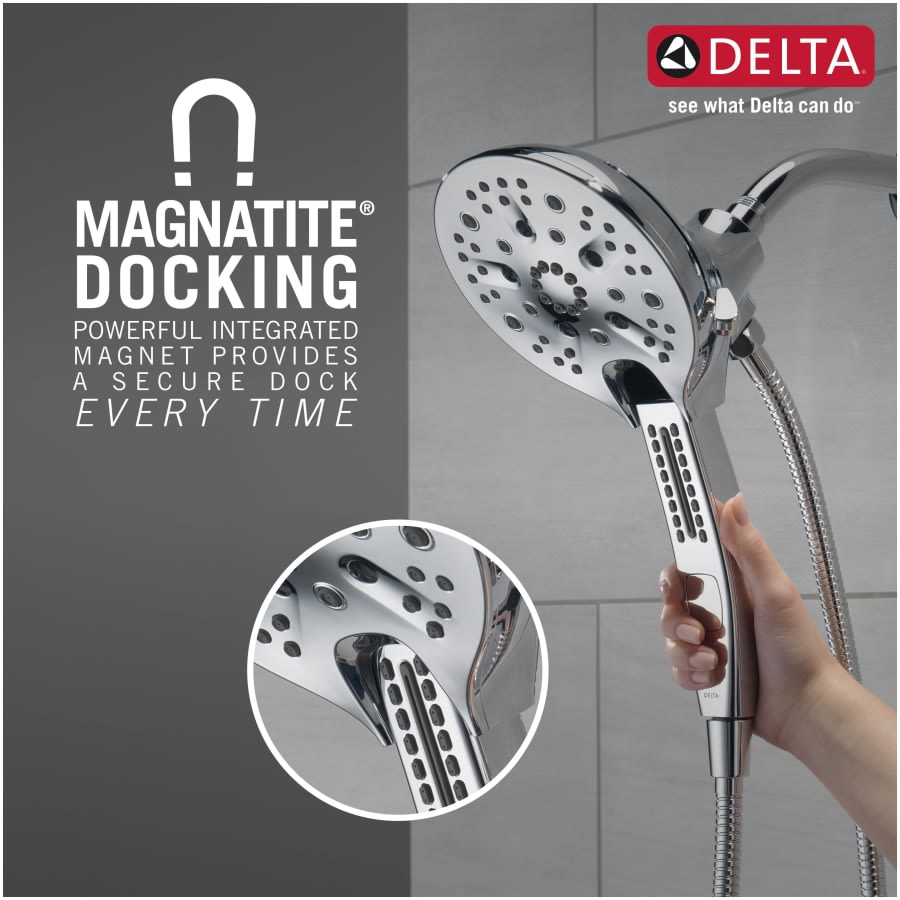 Universal Showering In2ition 1.75 GPM Multi Function Shower Head with Touch-Clean, MagnaTite, and H2Okinetic Technology