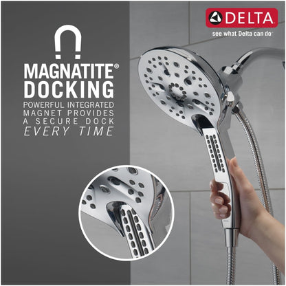 Universal Showering In2ition 1.75 GPM Multi Function Shower Head with Touch-Clean, MagnaTite, and H2Okinetic Technology