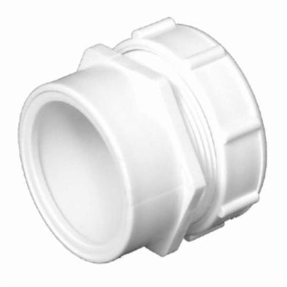 Trap Adapter, 1-1/2 in, Spigot x Slip Joint, DWV, PVC