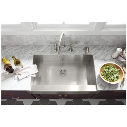 Vault 35-1/2" Single Basin Under-Mount 18-Gauge Stainless Steel Kitchen Sink with Self Trimming