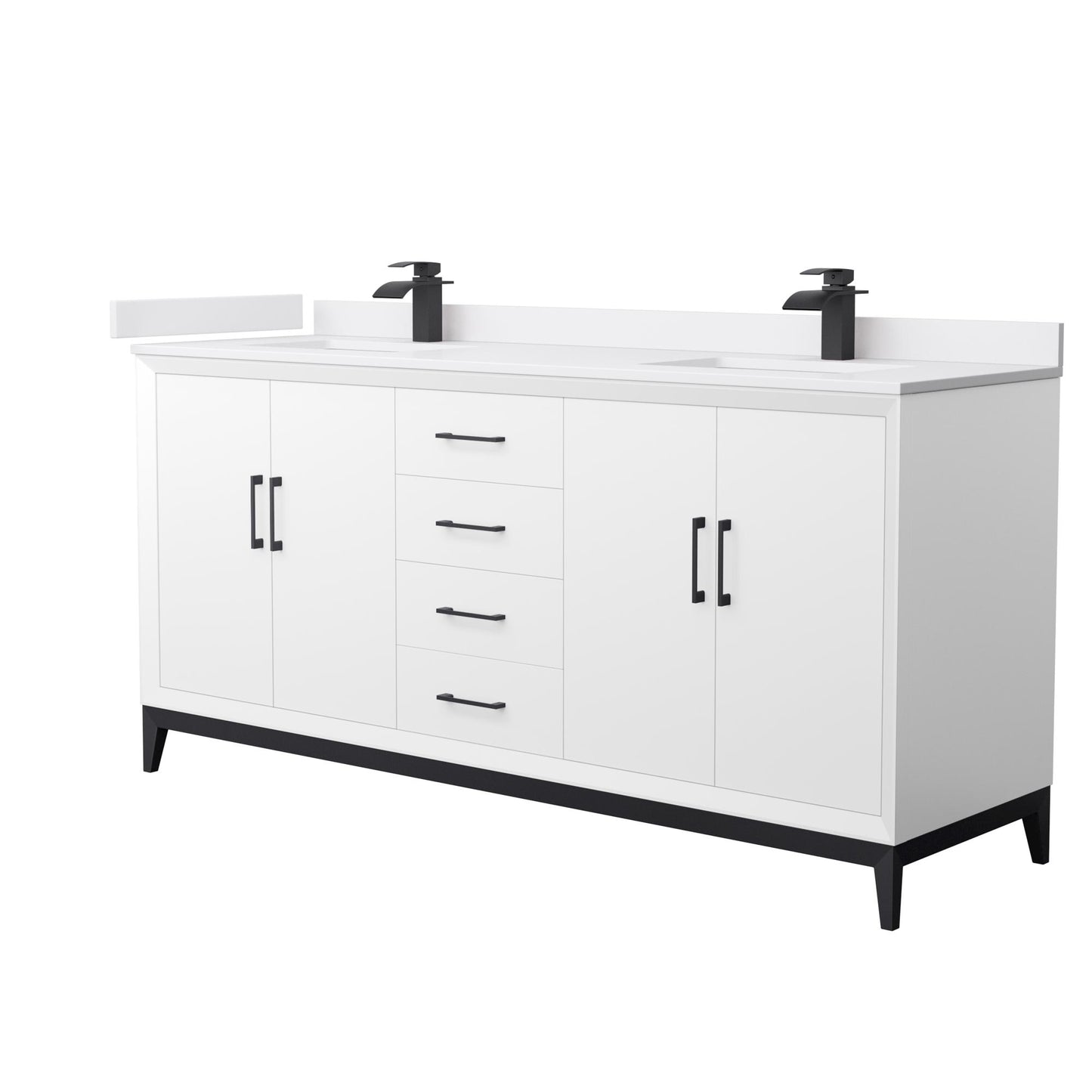 Amici Double Bathroom Vanity - 72W x 35.25H x 22D