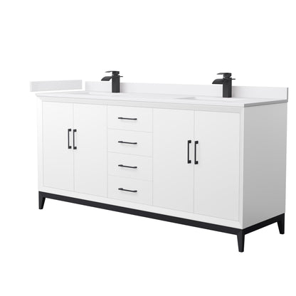 Amici Double Bathroom Vanity - 72W x 35.25H x 22D