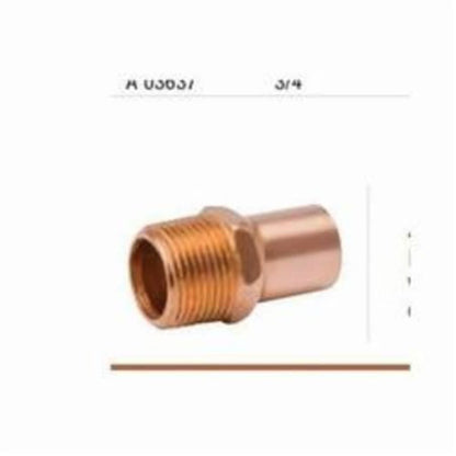 Male Adapter, 1-1/8 x 3/4 in, Fitting x MNPT, Copper