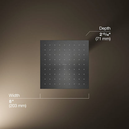 Contemporary Square 8" Single Function 2.5 GPM Rainhead with MasterClean Sprayface and Katalyst Air-Induction Technology