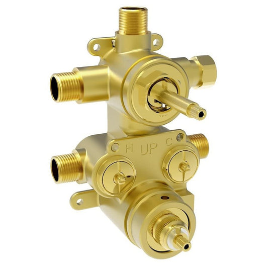 Thermostatic Rough-In Valve With 2-Way Diverter, 1/2 in, C or MNPT, 5 gpm