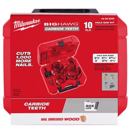 BIG HAWG™ Hole Saw Kit, 10 Pieces, Carbide