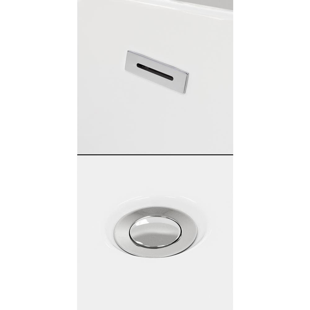 Grayley 60 in. L x 30 in. W Acrylic Left Hand Drain Rectangular Alcove Bathtub in White with Chrome Trim