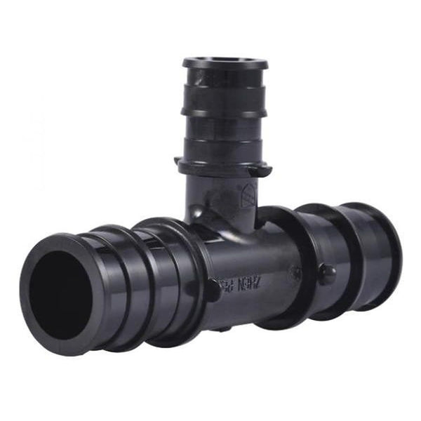 Tee, 1 x 3/4 x 3/4 in, Expansion PEX, Poly