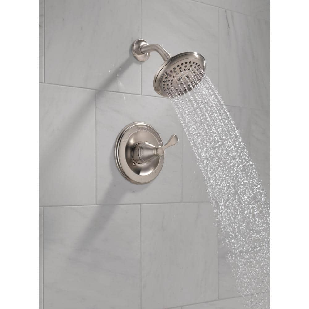 Porter Rough-in Valve Included Single-Handle 3-Spray Shower Faucet 1.75 GPM in Brushed Nickel