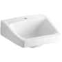 Chesapeake 19-1/4" Rectangular Wall Mounted Bathroom Sink with Overflow and Single Faucet Hole