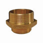 Double Reducing Hex Nipple, 3 x 2-1/2 in, Brass, MNPT x Male NST (NH)