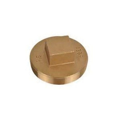 Raised Head Plug, 6 in, MNPT, Brass, Rough Brass