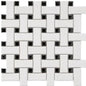 MG WHITE BASKET WEAVE 12X12 MOS
