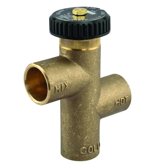 LF70A Mixing Valve, 3/4 in, C, Brass, Rough Brass