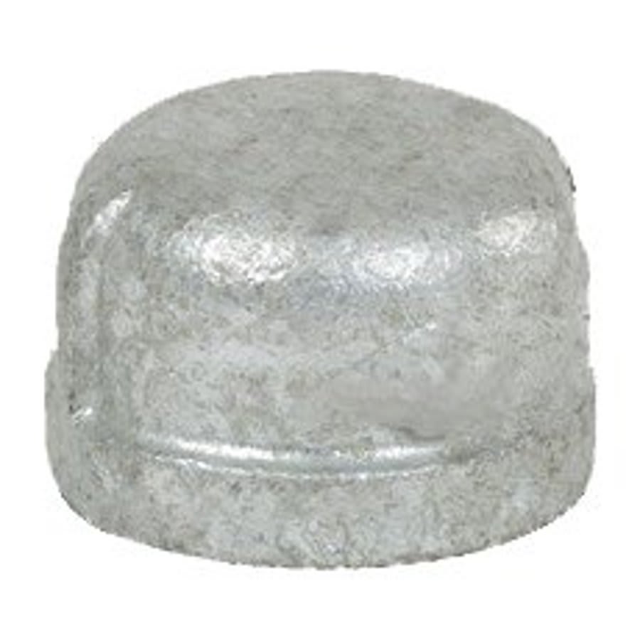 Cap, 1/2 in, FNPT, 150 lb, Malleable Iron, Galvanized, Domestic