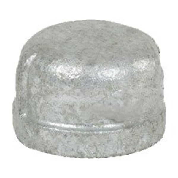 Cap, 2 in, FNPT, 150 lb, Malleable Iron, Galvanized, Domestic