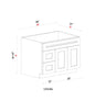 Vanity Sink Base Cabinet with Drawers Left - 36"W * 34- 1/2"H * 21"D