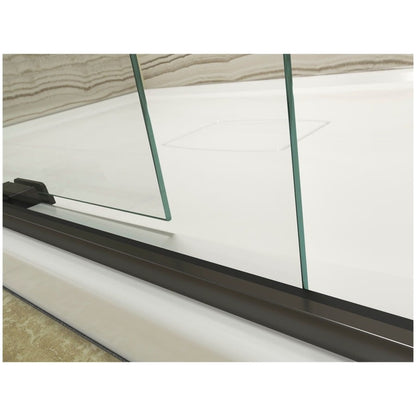 Levity 62" High x 59-5/8" Wide Bypass Frameless Tub Door with Clear Glass