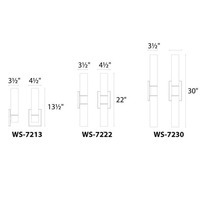 Elementum 13-1/2" Tall Integrated LED Bathroom Sconce - 2700K