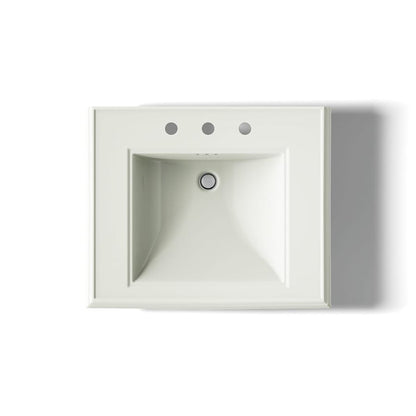 Memoirs Classic 27" Fireclay Pedestal Bathroom Sink with 3 Holes Drilled and Overflow