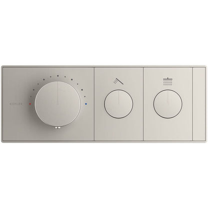 Anthem Two Function Thermostatic Valve Trim Only with Single Knob Handle, Integrated Diverter, and Volume Control - Less Rough In