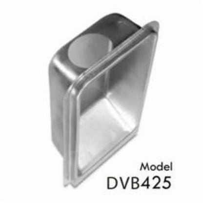Upward Exhaust Dryer Vent Box, 2 in Dia, 6 in L, 28 ga
