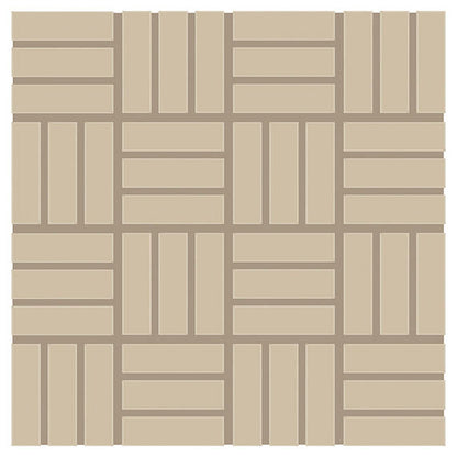 Color Wheel Mosaic Urban Putty Herringbone 1X3 Glossy