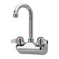 Utility Sink Faucet, Wall Mount, Wing Handle, Polished Chrome