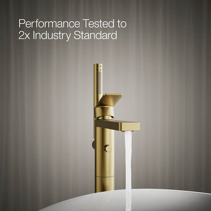 Parallel Floor Mounted Tub Filler - Includes Hand Shower