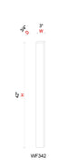 Filler - 3"W * 42"H * 3/4"D