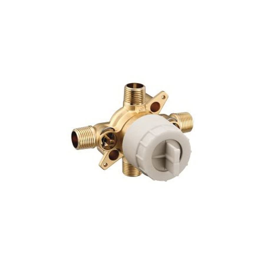 M-Pact™ M-Core™ 4-Port Rough-In Valve, 1/2 in, CC/IPS Inlet x 1/2 in, CC/IPS Outlet, 200 psi Air/300 psi Water Pressure, Brass Body