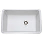 Single Bowl Kitchen Sink, Under Mount, 31-5/8 x 19-5/8 in, 10 in Bowl Depth, Fireclay, White