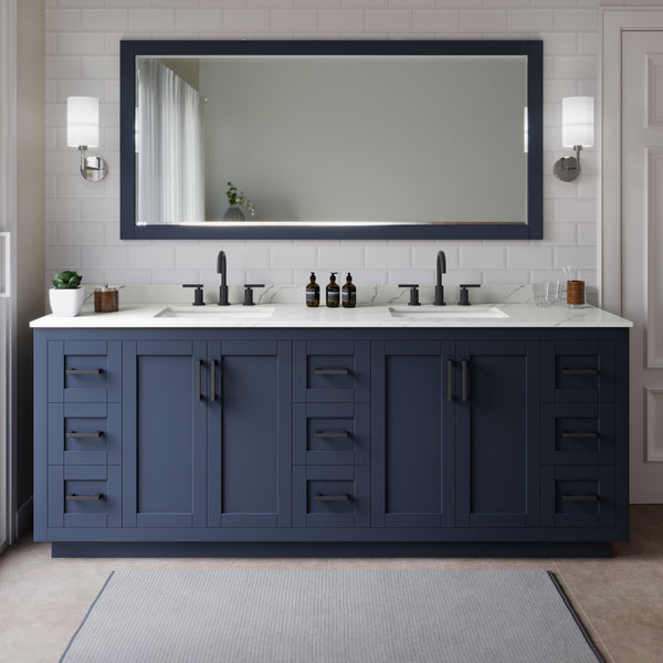 Miranda Double Bathroom Vanity - 84W x 33.75H x 22D