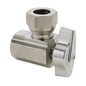 Quarter Turn Angle Stop, 1/2 x 7/16 in, FNPT x Comp, Chrome