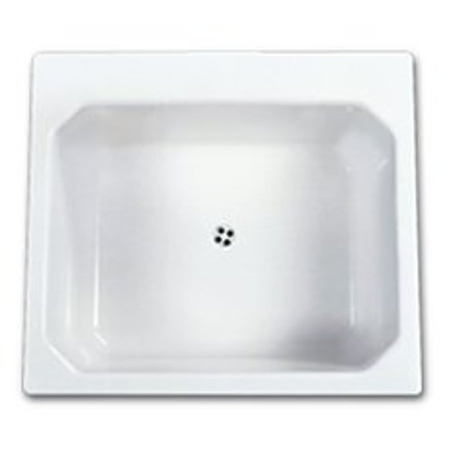 Utility Sink, 1 Basin, Top Mount, Plastic, White