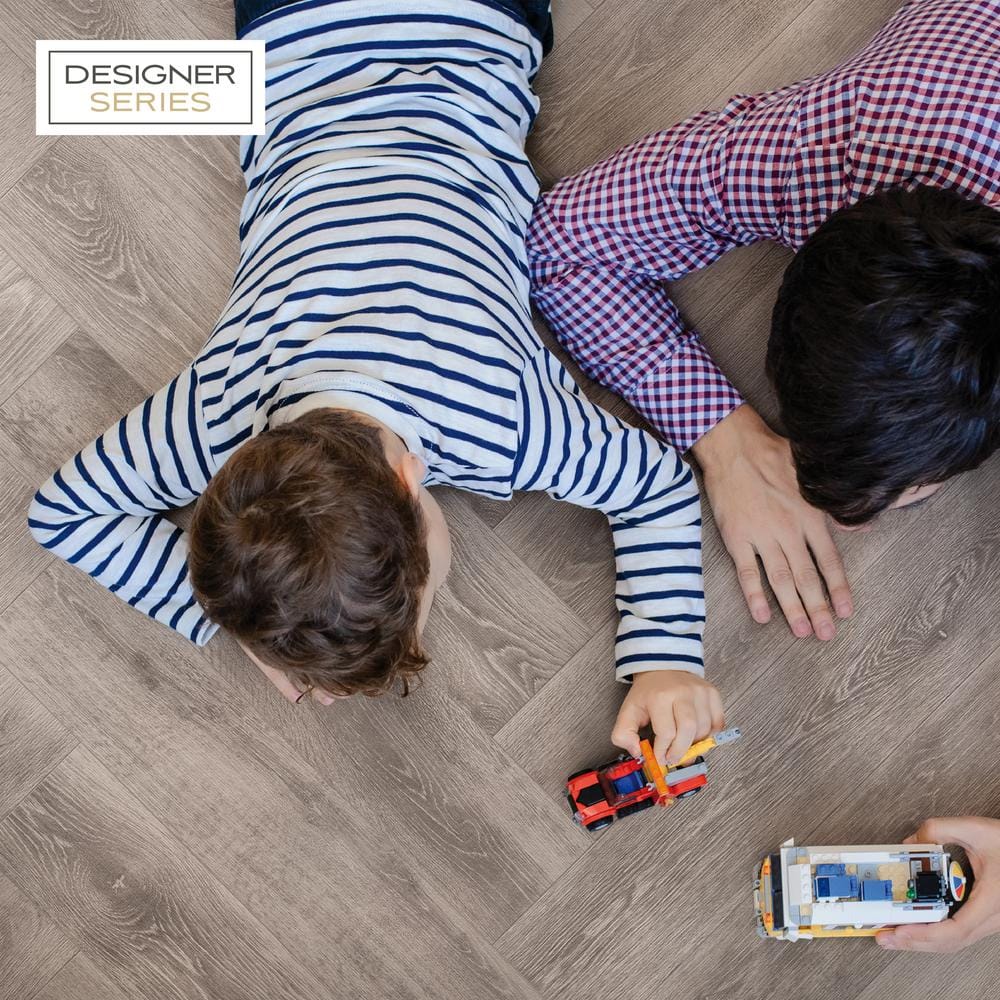 Designer Series Nevada Wool Dark Gray 8 in. x 40 in. Wood Look Porcelain Floor and Wall Tile (12.92 sq. ft./Case)