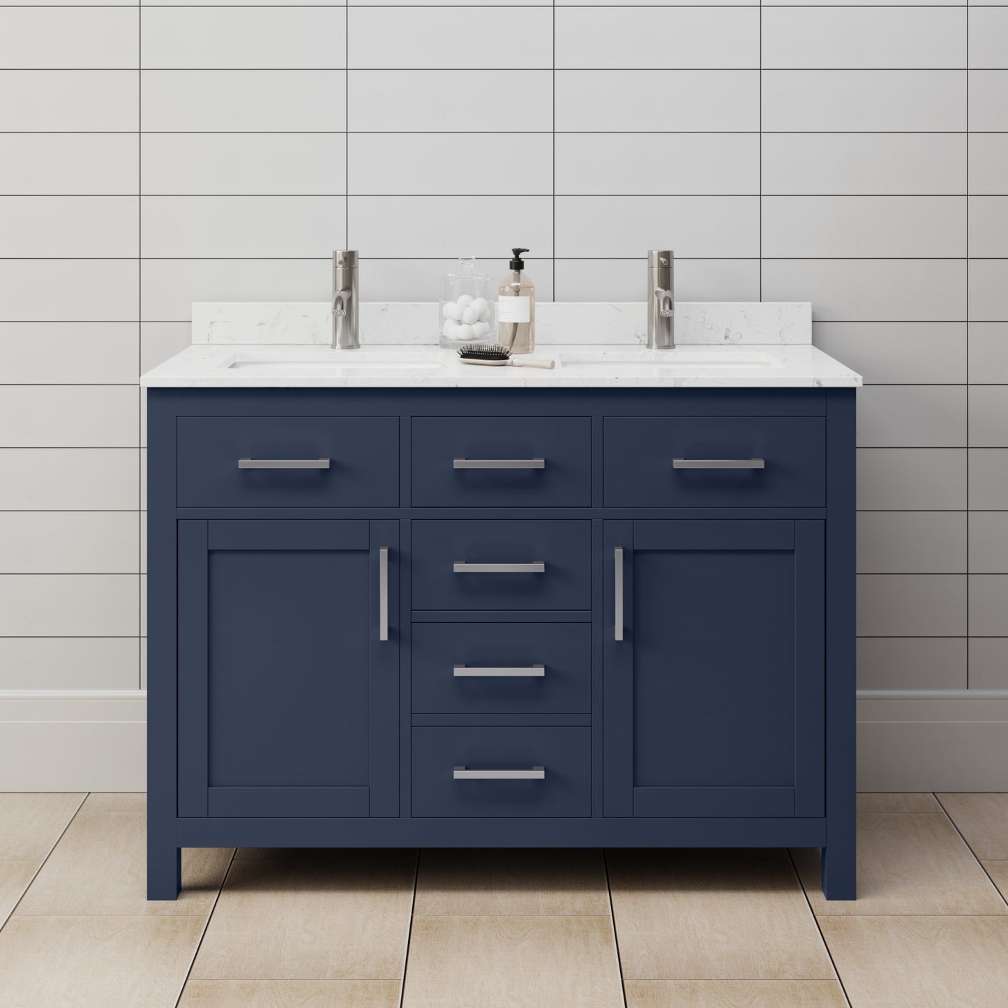 Beckett Double Bathroom Vanity - 48W x 35H x 22D