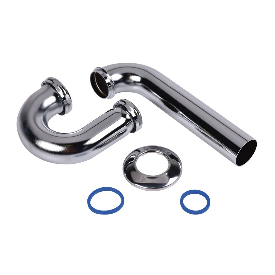 Tubular P-Trap, 1-1/4 x 1-1/2 in, 17 ga, Polished Chrome