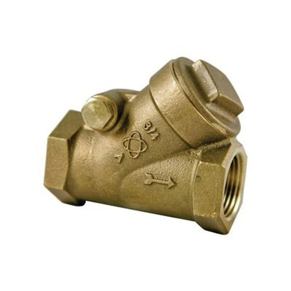 Swing Check Valve, 3/4 in, FNPT, Bronze
