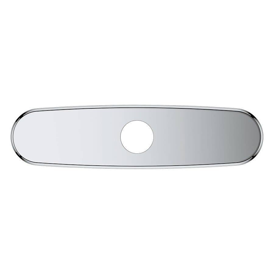 Escutcheon, 10 in L, Polished Chrome