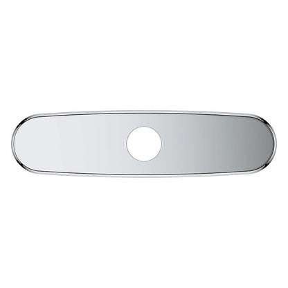 Escutcheon, 10 in L, Polished Chrome