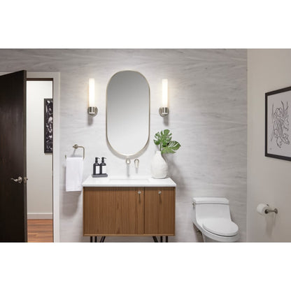 Essential 40-1/16" x 20-1/16" Oval Flat Framed Wall Mounted Bathroom Mirror