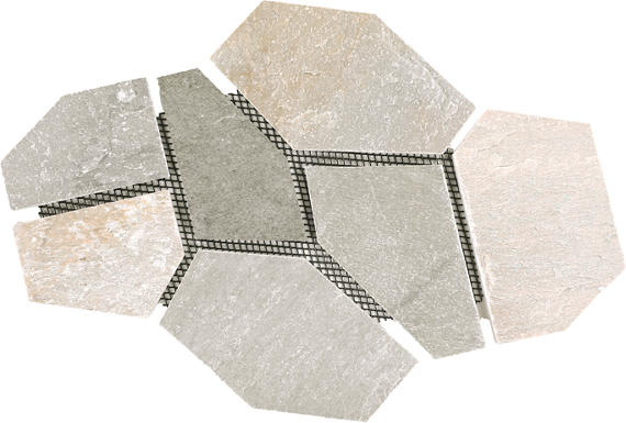 Slate Golden Sun Square, Natural Cleft 12X12