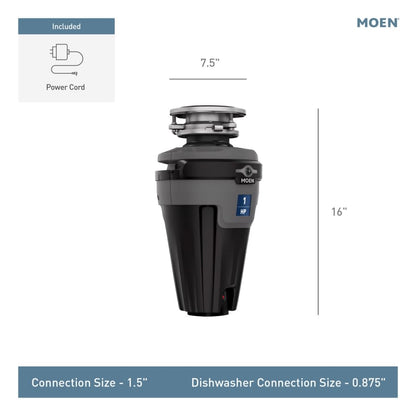 EX Series 1 HP Continuous Garbage Disposal with Motion Activated Lighting