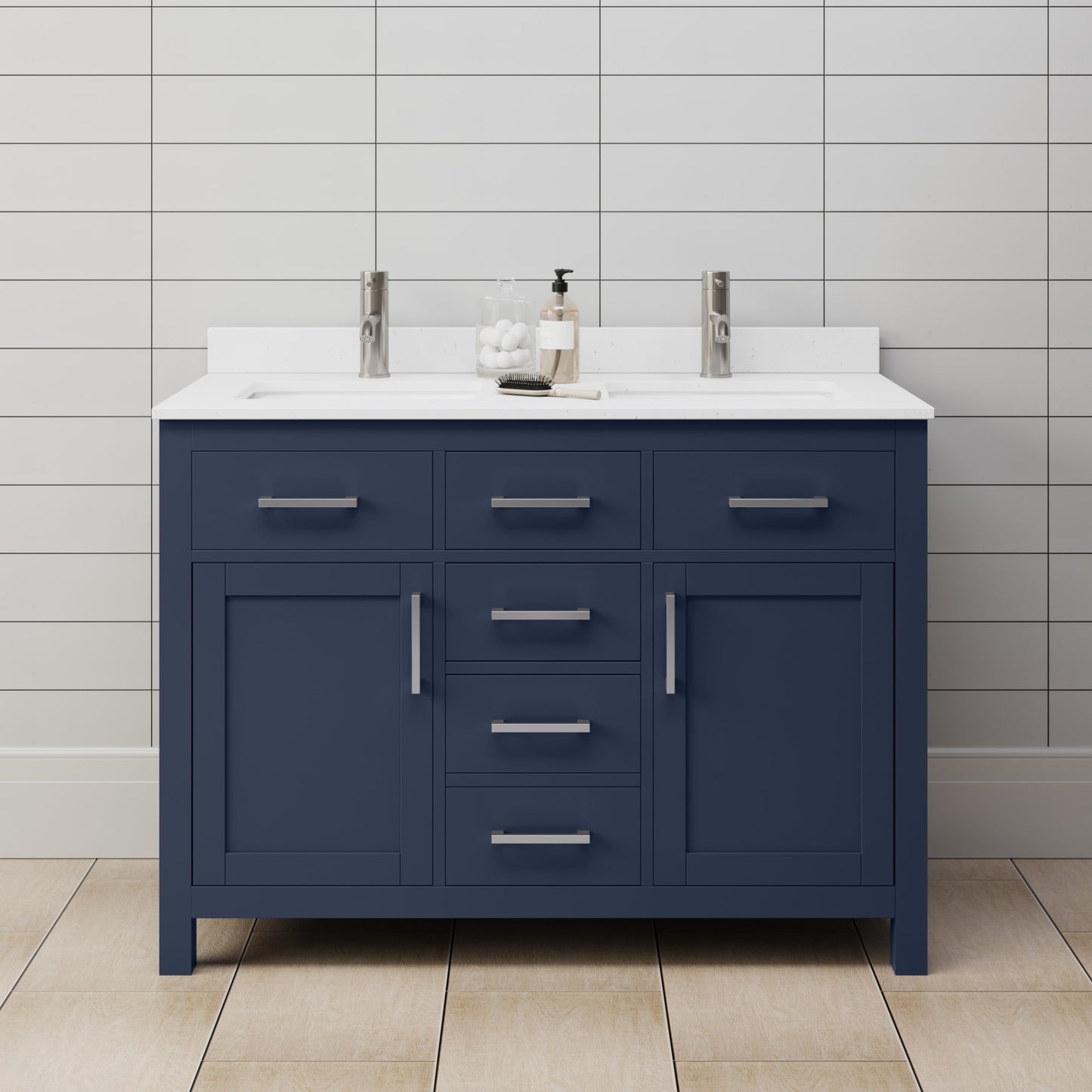 Beckett Double Bathroom Vanity - 48W x 35H x 22D