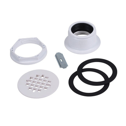 2 in, 101 PNC PVC No-Calk Shower Drain with Plastic Strainer