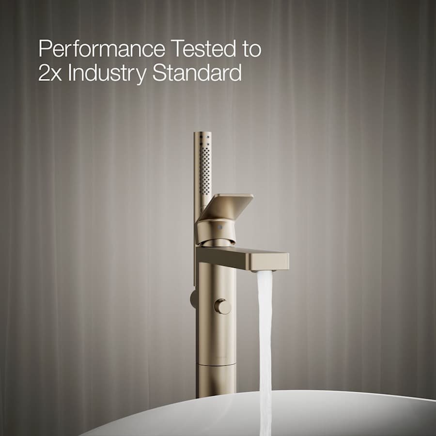 Parallel Floor Mounted Tub Filler - Includes Hand Shower
