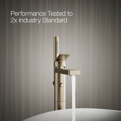 Parallel Floor Mounted Tub Filler - Includes Hand Shower
