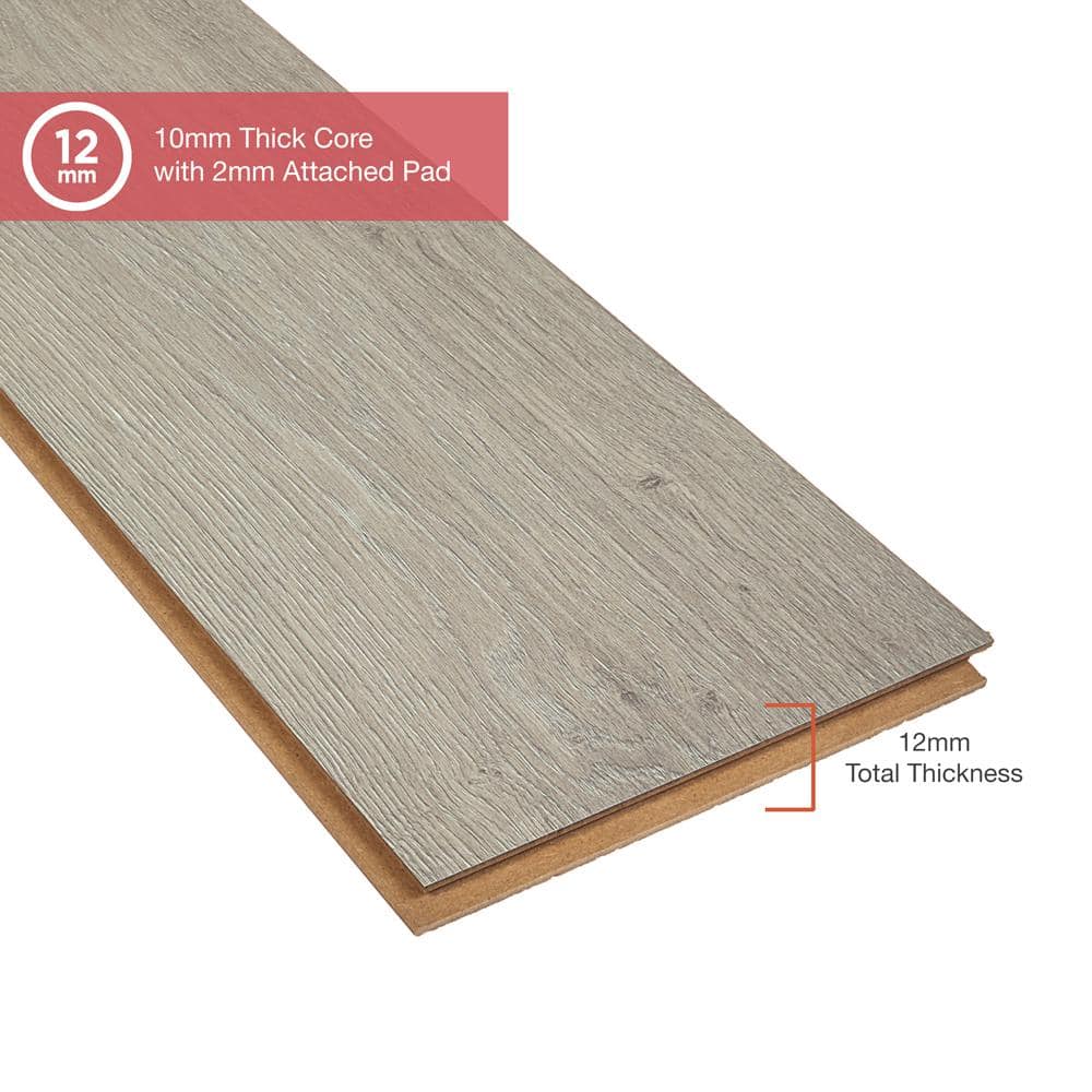 Outlast+ Montage Grey Oak 12 mm T x 7.4 in. W Waterproof Laminate Wood Flooring (19.6 sqft/case)