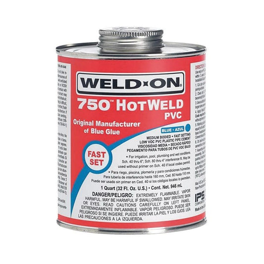 750™ Medium Body Cement, 1 qt, Blue, For PVC